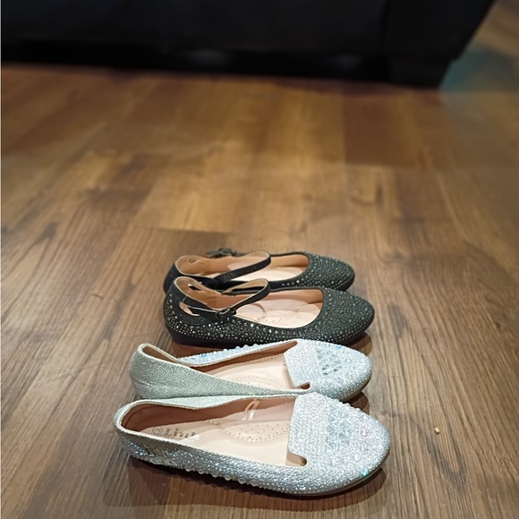 Girls Size 2 Sparkle Flats Bundle ✨ Sequins & Glitter | 2 Pairs for 1 Price - Picture 4 of 6